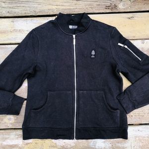 G GEAR black 60poly/40cotton zip pocket sweatshirt